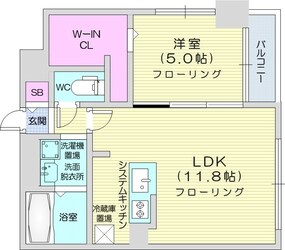 西線６条駅 徒歩4分 3階の物件間取画像